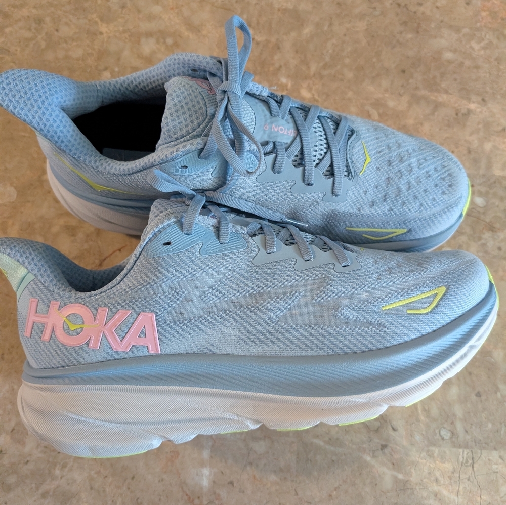 Hoka One One Clifton 9 Trail Lightweight Running Shoes Women's Size 12 No Box - Picture 9 of 10